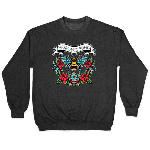 Bees Are Punk Crewneck Sweatshirt