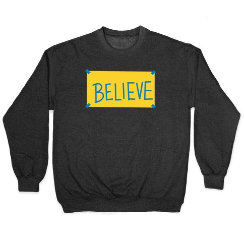 Believe Locker Room Poster Crewneck Sweatshirt