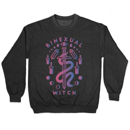 Bihexual Witch Bisexual Pride Colors Crewneck Sweatshirt