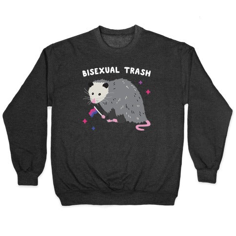 Bisexual Trash Opossum Crewneck Sweatshirt