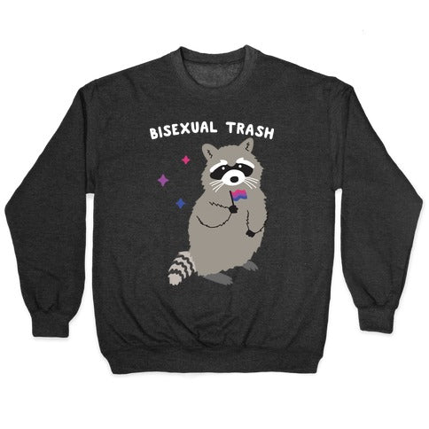 Bisexual Trash Raccoon Crewneck Sweatshirt