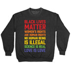 Black Lives Matter List Crewneck Sweatshirt