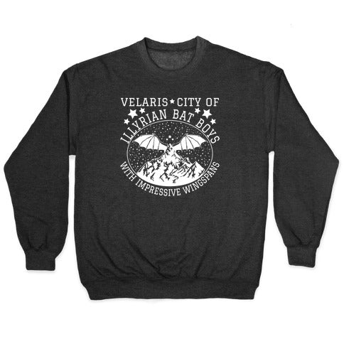 City Of Illyrian Bat Boys With Impressive Wingspans Crewneck Sweatshirt