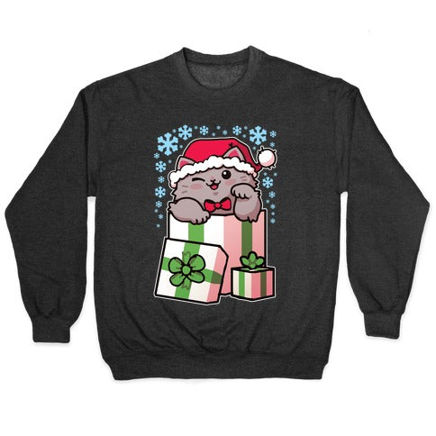 Cute Christmas Cat Crewneck Sweatshirt