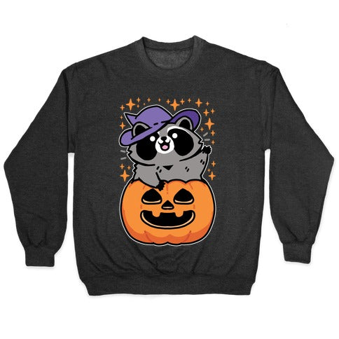 Cute Halloween Raccoon Crewneck Sweatshirt