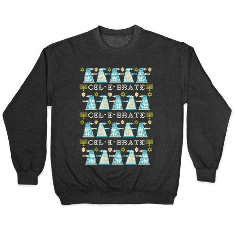 Dalek Hanukkah Sweater Crewneck Sweatshirt