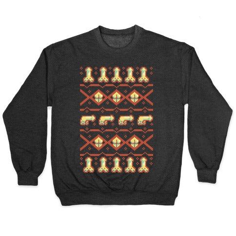 Dicks and Butts Ugly Sweater Pattern Crewneck Sweatshirt