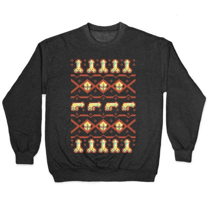 Dicks and Butts Ugly Sweater Pattern Crewneck Sweatshirt