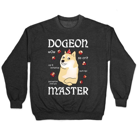 Dogeon Master Doge DM Crewneck Sweatshirt