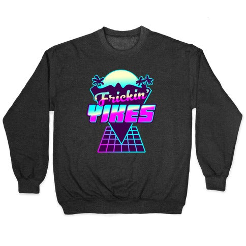 Frickin' YIKES Retro Wave Crewneck Sweatshirt