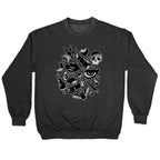 Goth Makeup Pattern Crewneck Sweatshirt