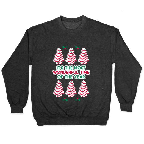It's the Most Wonderful Time of the Year (Holiday Tree Cake Time) Crewneck Sweatshirt