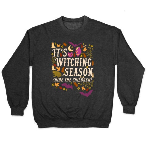 It's Witching Season Hide The Children Crewneck Sweatshirt