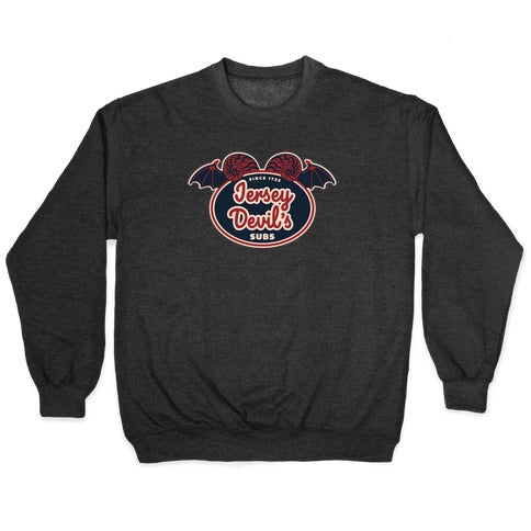Jersey Devil Subs Logo Parody Crewneck Sweatshirt