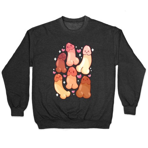 Kawaii Penises Pattern Crewneck Sweatshirt