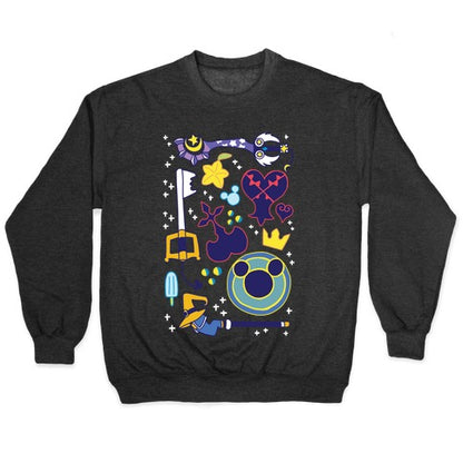 Kingdom Hearts pattern Crewneck Sweatshirt