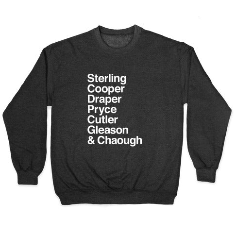 Mad Men Alphabet Crewneck Sweatshirt