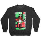 Merry Christmas Demon Girl Nezuko Crewneck Sweatshirt