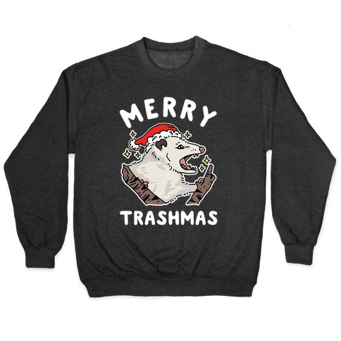Merry Trashmas Opossum Crewneck Sweatshirt