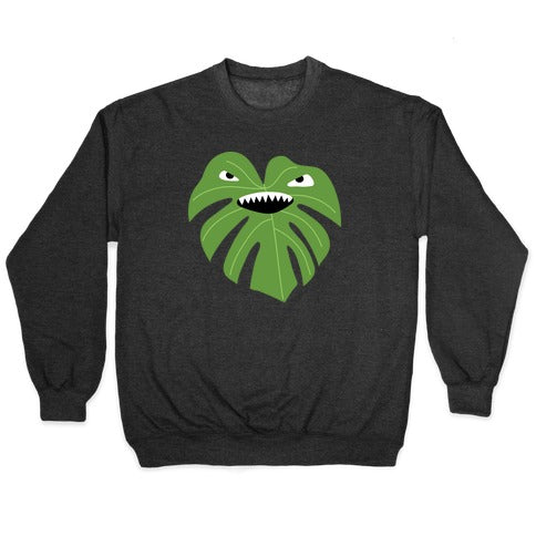 Monstera Leaf Monster Crewneck Sweatshirt