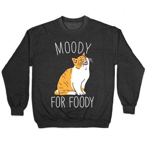 Moody For Foody Cat Crewneck Sweatshirt