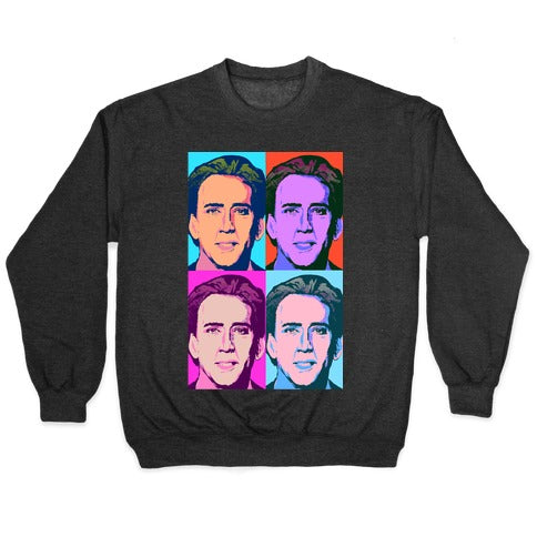 Nicholas Cage Pop Art Parody Crewneck Sweatshirt