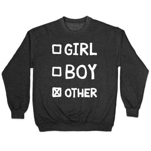 Non-Binary Gender Checklist Crewneck Sweatshirt