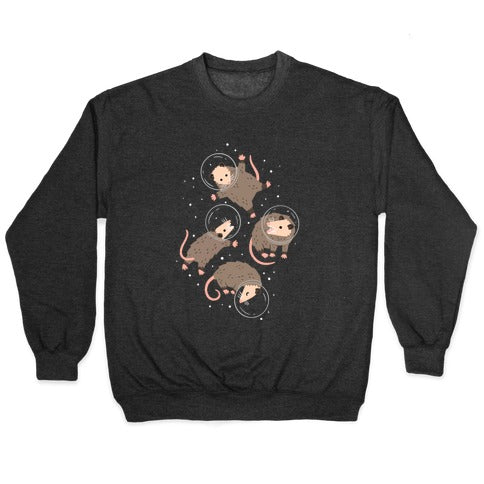 Opossums In Space Crewneck Sweatshirt