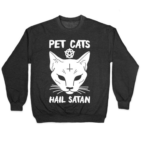 Pet Cats Hail Satan Sphynx Crewneck Sweatshirt