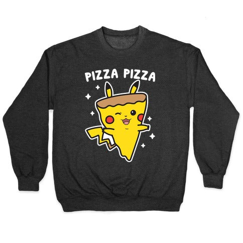 Pizza Pizza Pikachu Parody Crewneck Sweatshirt