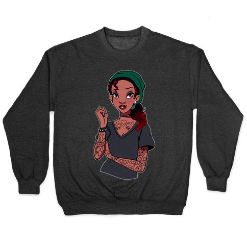 Punk Princess Tiana Parody Crewneck Sweatshirt