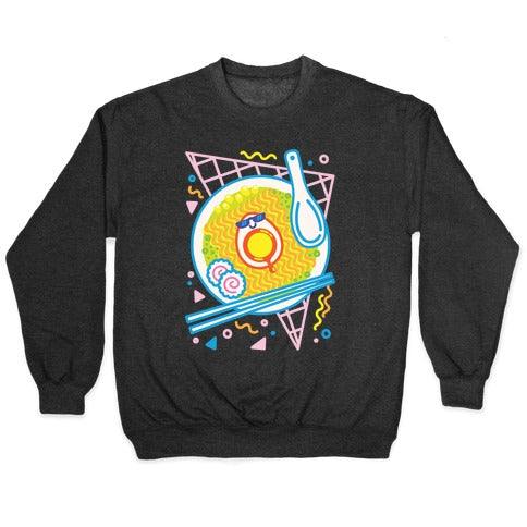 Rad-men (Rad Ramen) White Print Crewneck Sweatshirt