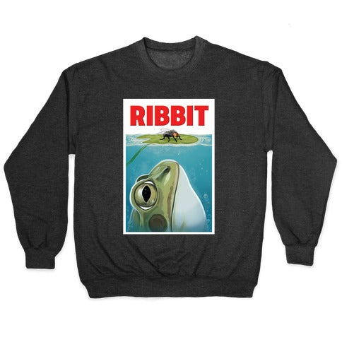 Ribbit Jaws Parody Crewneck Sweatshirt