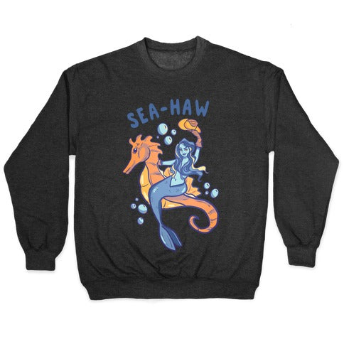 Sea-Haw Cowgirl Mermaid Crewneck Sweatshirt