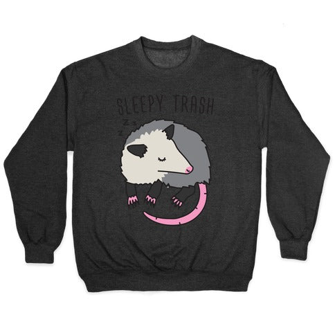 Sleepy Trash Opossum Crewneck Sweatshirt