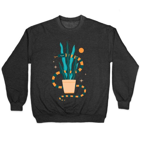 Snake in a Snake Plant Crewneck Sweatshirt