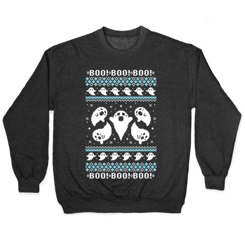 Spooky Ghosts Ugly Sweater Crewneck Sweatshirt
