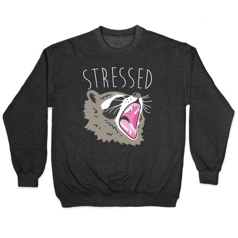 Stressed Raccoon Crewneck Sweatshirt