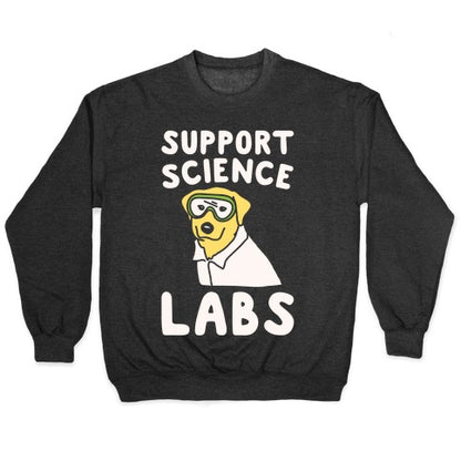 Support Science Labs White Print Crewneck Sweatshirt