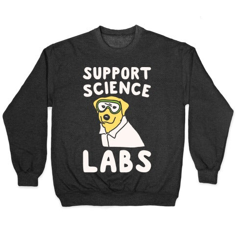 Support Science Labs White Print Crewneck Sweatshirt