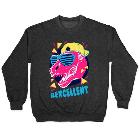 T-Rexcellent 90's Dinosaur Tyrannosaurus Crewneck Sweatshirt