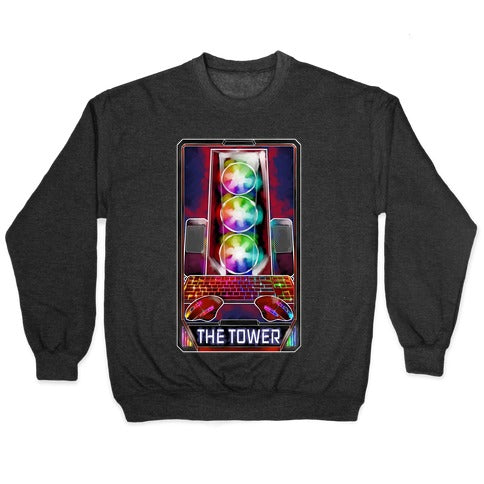 The Gaming Tower Tarot Card Crewneck Sweatshirt