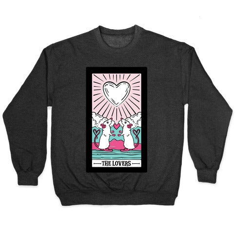 The Rat Lovers Tarot White Print Crewneck Sweatshirt