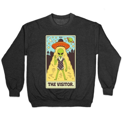 The Visitor Alien Tarot Card Crewneck Sweatshirt