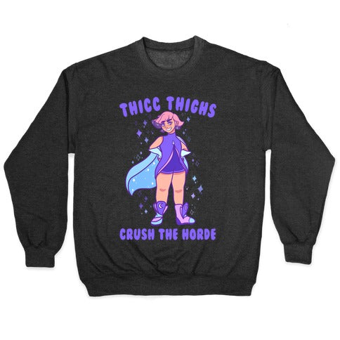 Thicc Thighs Crush The Horde Crewneck Sweatshirt
