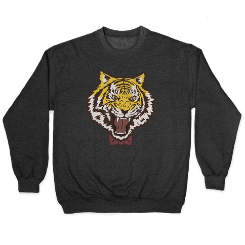 Tiger in a Bow Tie Crewneck Sweatshirt