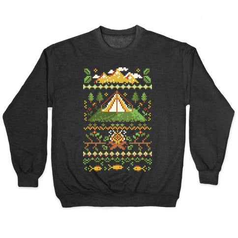 Ugly Camping Sweater Crewneck Sweatshirt