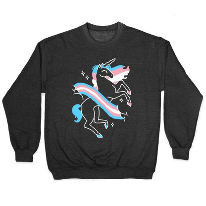 Unicorn Trans Pride Crewneck Sweatshirt