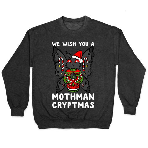 We Wish You A Mothman Cryptmas Crewneck Sweatshirt