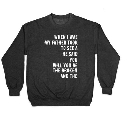 When I Was a Young Boy (1 of 2 pair) Crewneck Sweatshirt